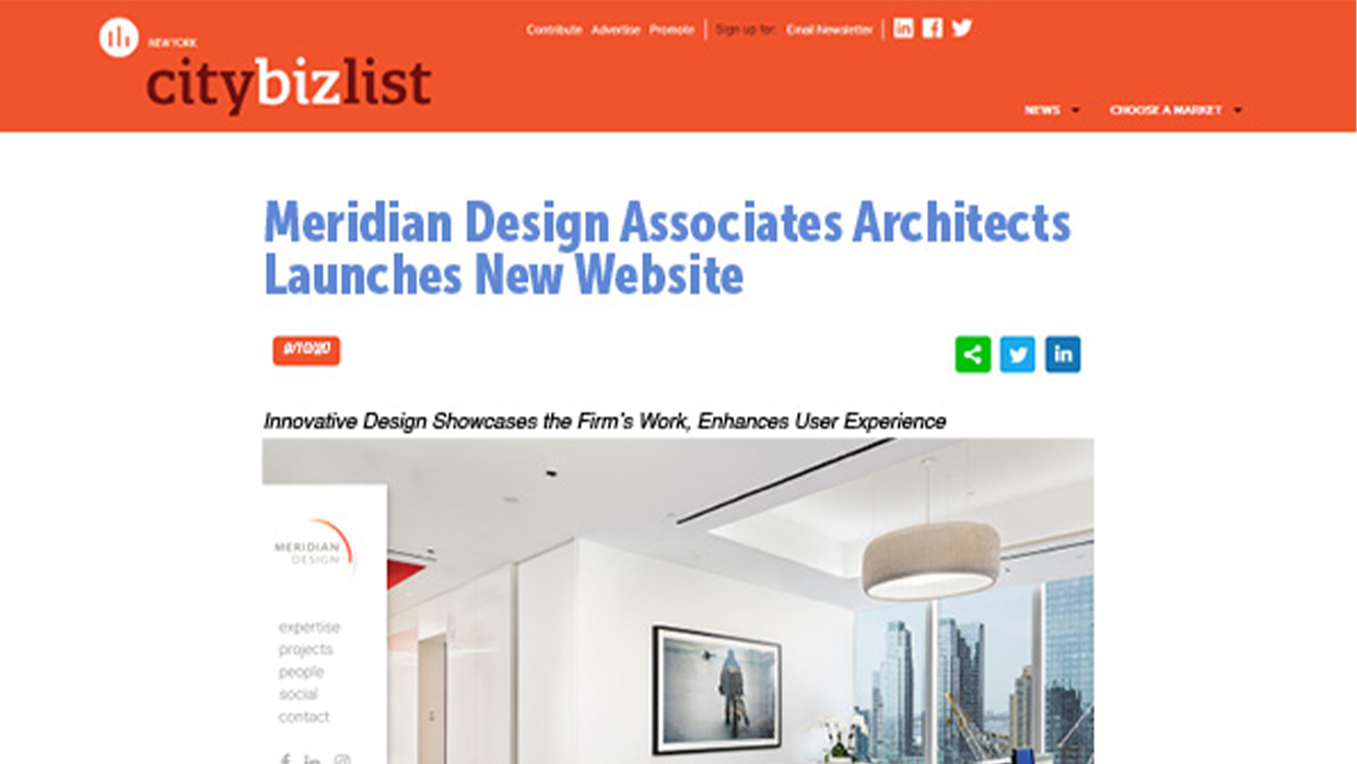 Meridian Design Associates Architects Launches New Website | NY CityBizList
