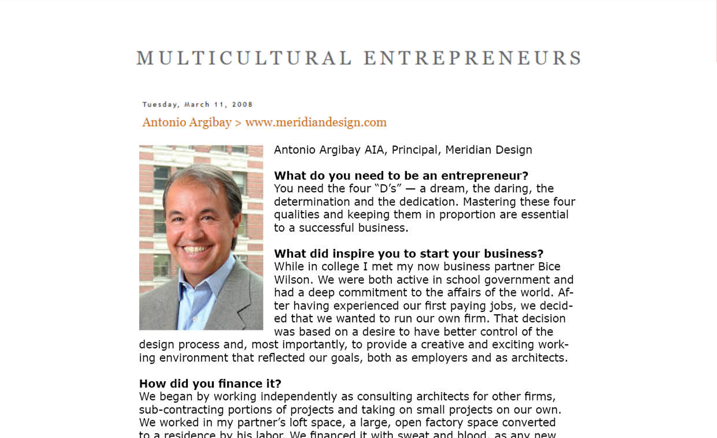 Hispanic Entrepreneur Antonio Argibay